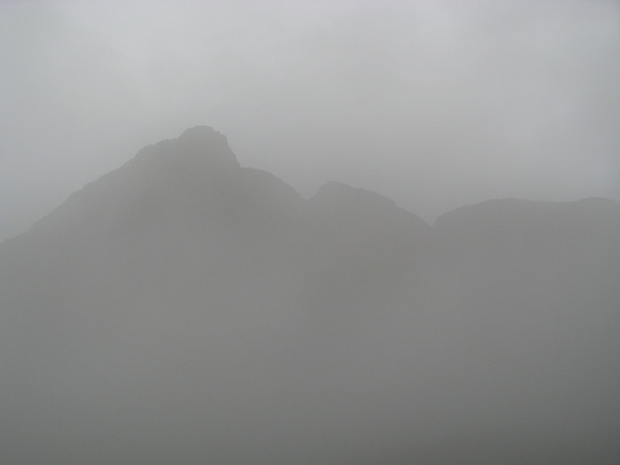 Liathach summit in clouds