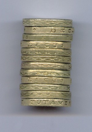 Edge millings pound coins