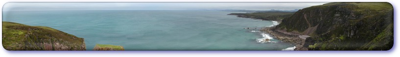Medium resolution panorama of Camas Mor Bay from the cliff tops